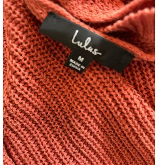 Lulu's Knit Cropped Twist Back Tank Top Size Medium Summer Crop Festival - Picture 3 of 6